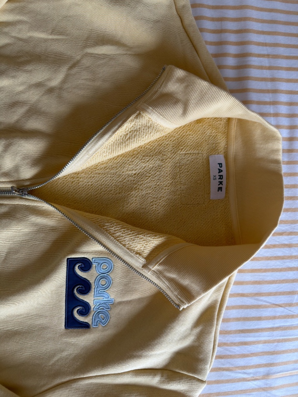 Parke Zip up mockneck- Peel - Picture 2 of 3